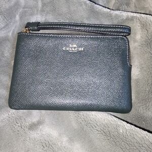 Coach Hunter Green Corner Zip Wristlet  #K1811